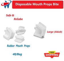 Dental LARGE Adult Ortho Piercing Disposable Mouth Props Bite Blocks, 48/Pk
