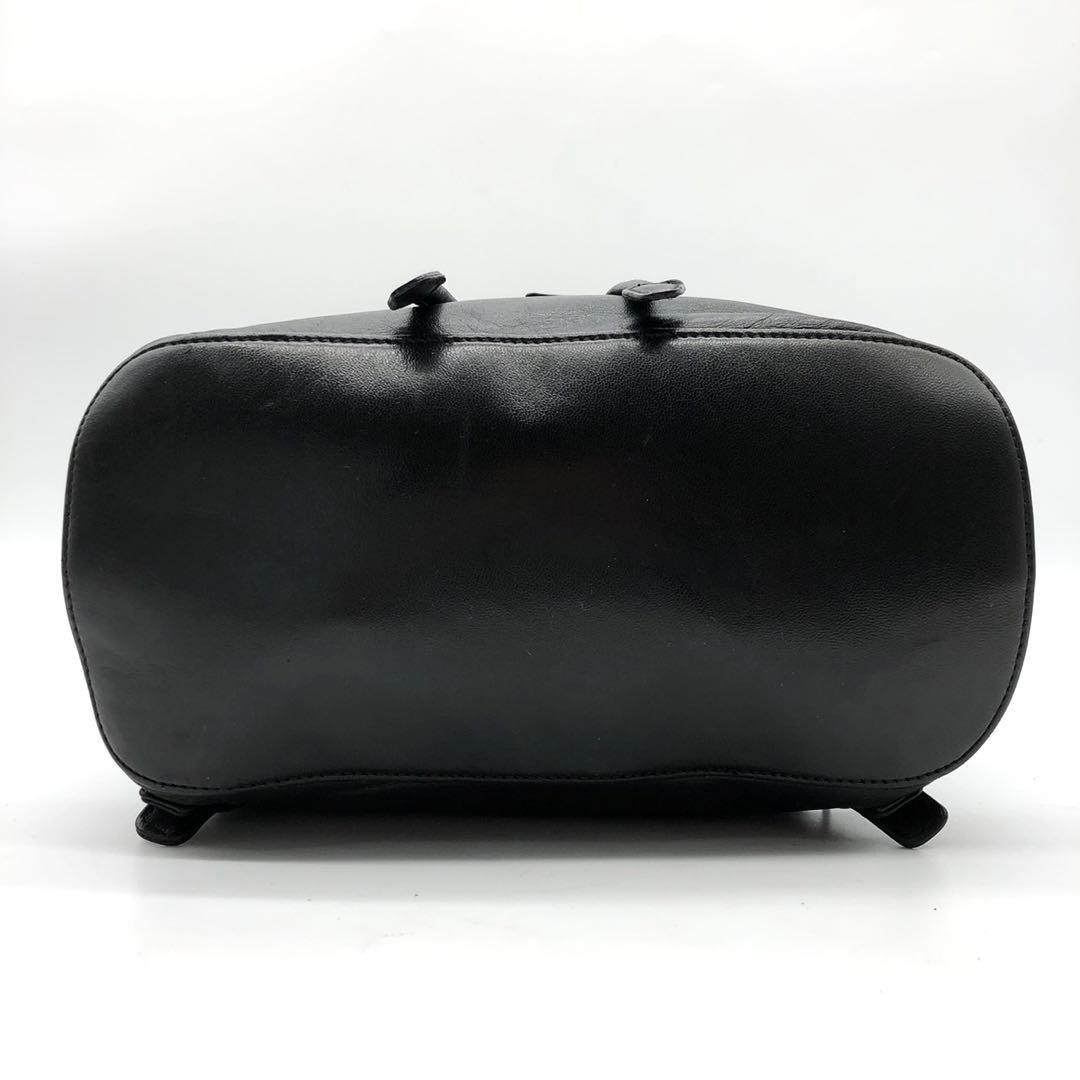 PRADA Drawstring Chain Backpack Bag Rucksack Leat… - image 5