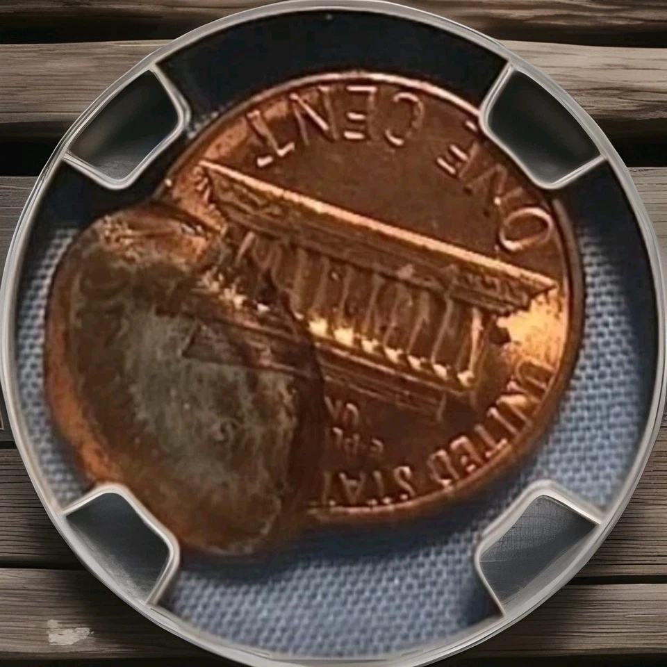 198X Lincoln Cent Double-Struck Off-Center – 2nd Strike Mint Error – NGC MS65 RD - Image 4 of 4