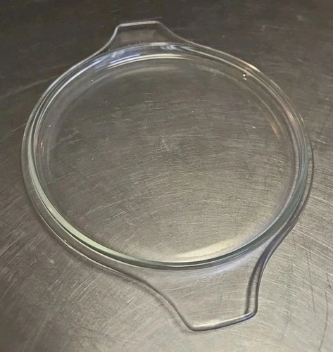 Vintage PYREX 475-C Casserole Flat Tab Handle Clear Glass LID ONLY 8 1/4”