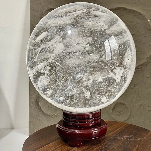 Clear Crystal Sphere - Fire Polished Crystal Ball for Meditation - 32.7LB - Picture 6 of 12
