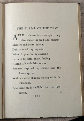 1928 The Waste Land T.S Elliot First Edition 3rd Imp RARE Iconic Poem Book - 第 6/10 張圖片