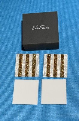 Edie Parker Set Of 2 Coaster Set Plus 2 White