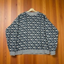 Natural Issue Men Pull Over Acrylic Blend Sweater Size XL Grandpa 3D Knit