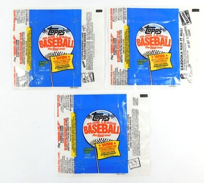 (3) 1983 Topps Baseball Wax Wrapper ~ 3-Different Variations