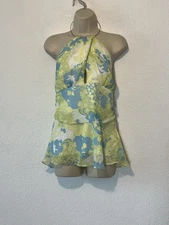 Vtg Dress-U by Sharon Y2K Whimsical Fairycore Cottagecore Flowy Halter Top L