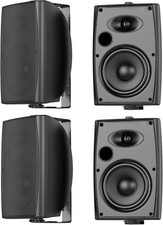 Studiofinix 6.5" Indoor/Outdoor 2-Way Waterproof Speakers x4 Set, 800W