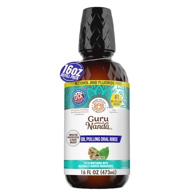 GuruNanda CocoMint Oil Pulling Mouthwash for Complete 16 Fl Oz (Pack of 1)