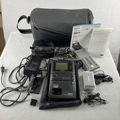 Vintage Sony GV-8 Video Walkman Video8 TV Recorder Player Black LCD Japan Unit