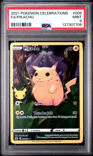 2021 Pokemon Celebrations Pikachu Full Art 005/025 PSA 9