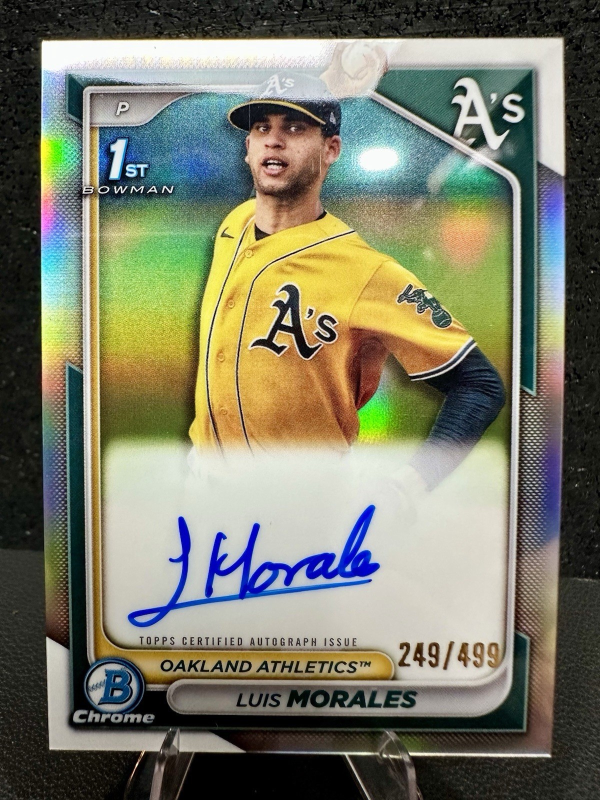 2024 Bowman Chrome Luis Morales 1st Prospect Auto Refractor /499 #CPA-LM