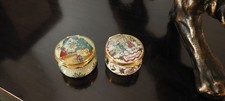 Original Halcyon Days Enamels Christmas 1980/ 1985  Pillendose Vintage.