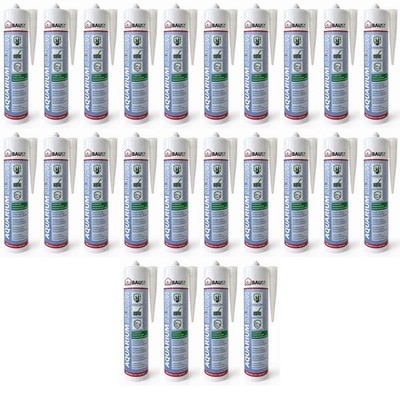 24x duBAUST SAQ24 Aquarium Silikon Terrarium Glasbau Dichtstoff 310ml - 2 Farben