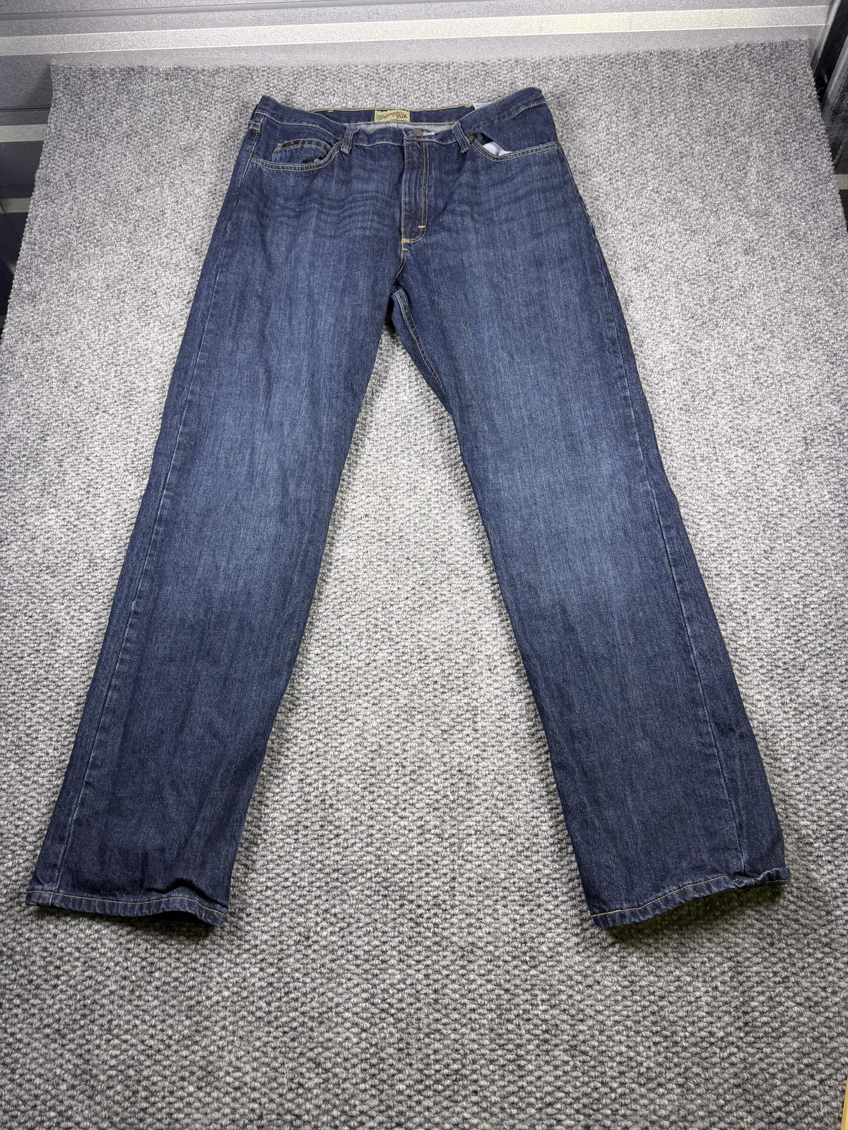 Mens 38x34 Blue Relaxed Fit Bootcut Denim Pants 1001mwxdb