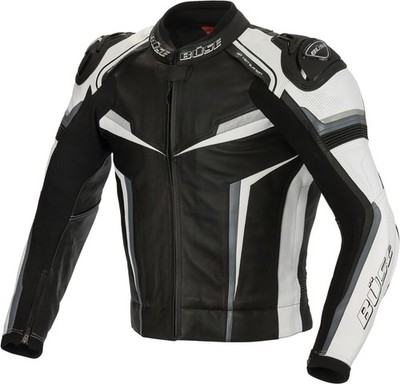 Büse Mille Motorrad Lederjacke, schwarz/weiß, 48