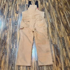 Steelguard Men's Size L Duck Brown Overalls Bibs Pockets Workwear Insulated Pant