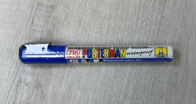 Zig Posterman Markers 030 Blue 6mm Broad Tip Waterproof Chalkboard Window More