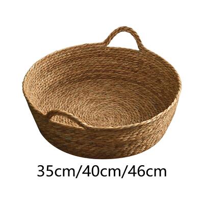 Gewebtes Katzenbett Korb Handarbeit Haushalt kleines Hundebett Gras geflochten Katzenbett