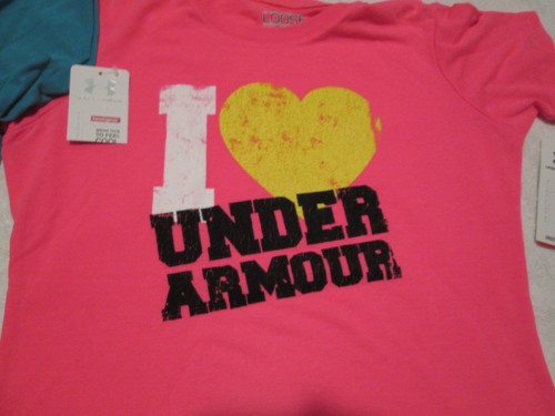 NEW Girls 5Pc UNDER ARMOUR OUTFIT 3 s/s Tees+2 Shorts YMD 10-12 FREE SHIPPING - Picture 4 of 10