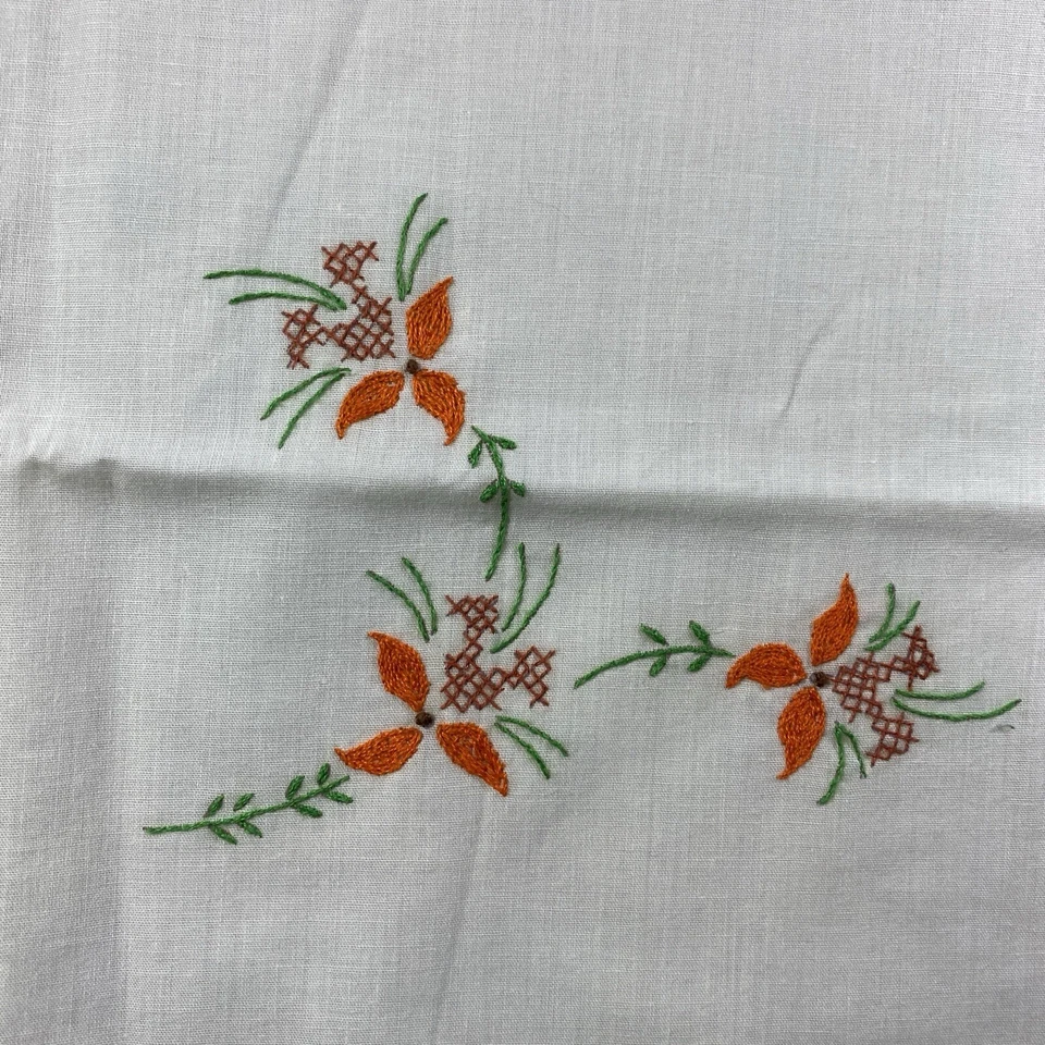 Funda de almohada 20”x30” bordada con ribete de encaje marfil Foto 4 de 4