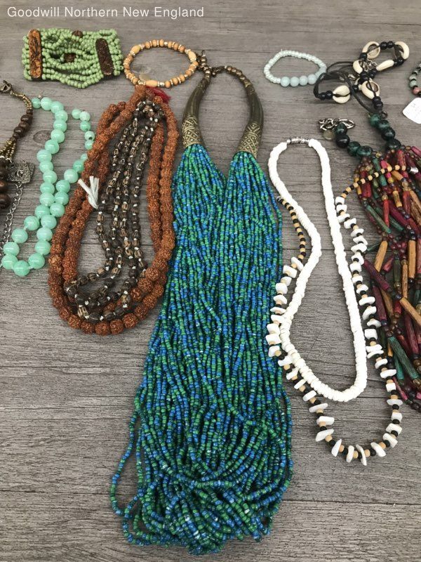 Boho Hippie Costume Jewelry Mixed Lot w. Multicolor Beaded Necklace