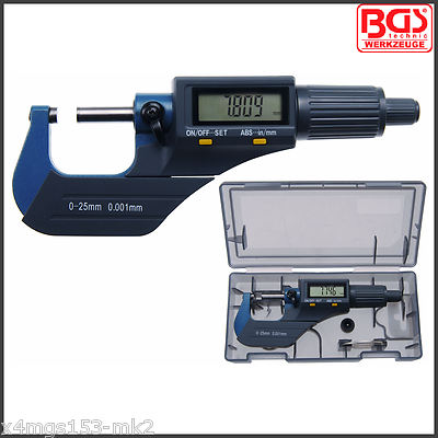 BGS - Micrometer With Digital Display - 0 - 25 mm - Pro Range - 8427