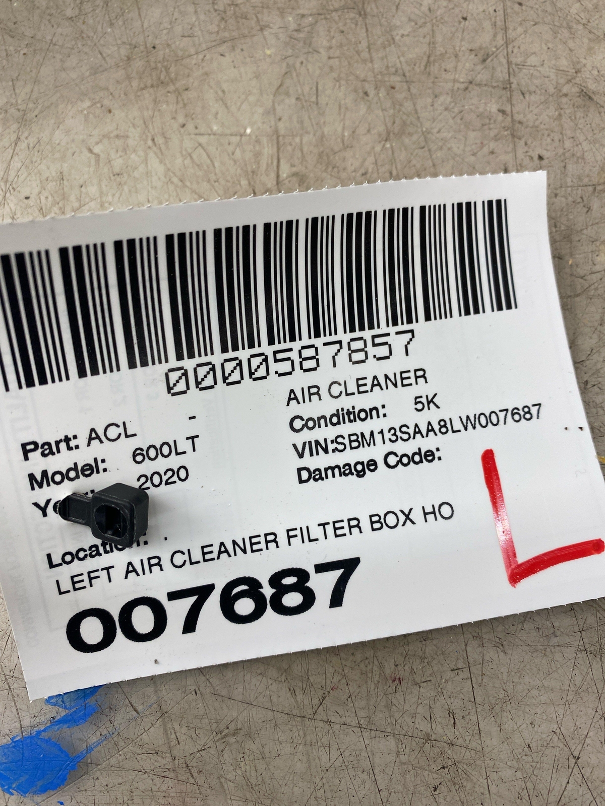 2019-2021 MCLAREN 600LT LEFT AIR CLEANER FILTER BOX HOUSING 11F087502 11F094502