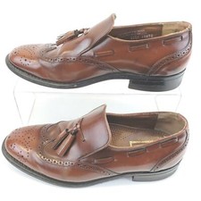 Stuart Mcguires Slip On Brown Loafers Leather Mens Size 9.5.