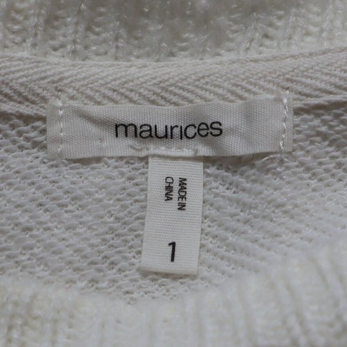 Maurices Knit Sweater Womens XS Ivory Lagom Polished Elevated Basic Lagenlook - Picture 3 of 12