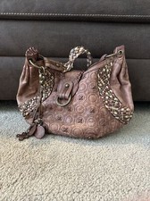 Isabella Fiore Embroidered Angelina Hobo Handbag, Excellent Condition