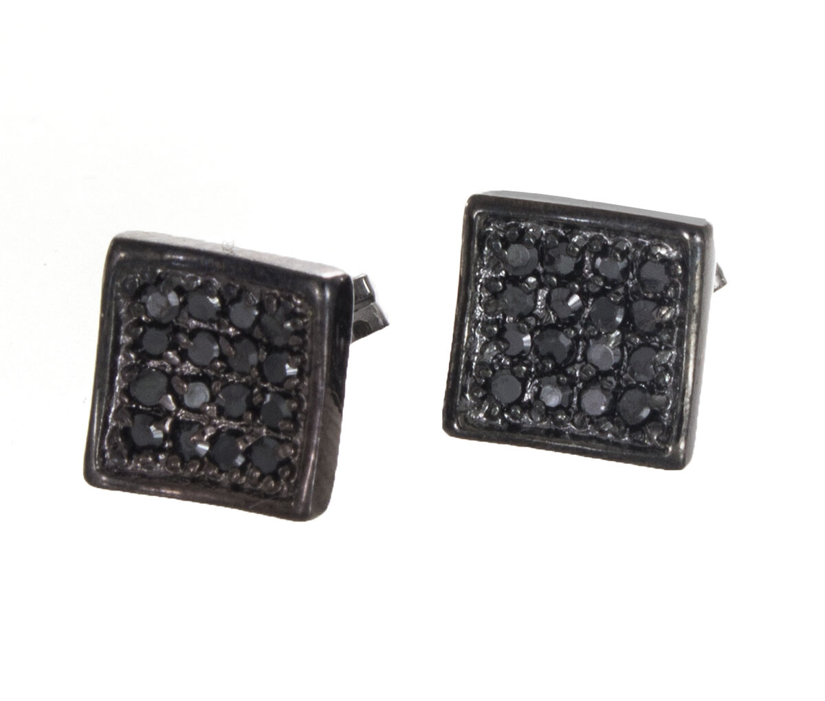серьги-гвоздики из стерлингового серебра с фианитами диаметром 8 мм 5690₽
