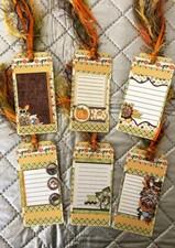 Farmhouse Autumn Fall Journaling 6 Gift Hang Tags Scrapbooks Junk Journals 163R