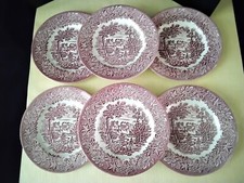 6 Assiettes à dessert en porcelaine anglaise EIT