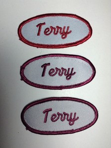 CASEY EMBROIDERED SEW ON NAME PATCH LOT OF 3 ~ NAME TAG