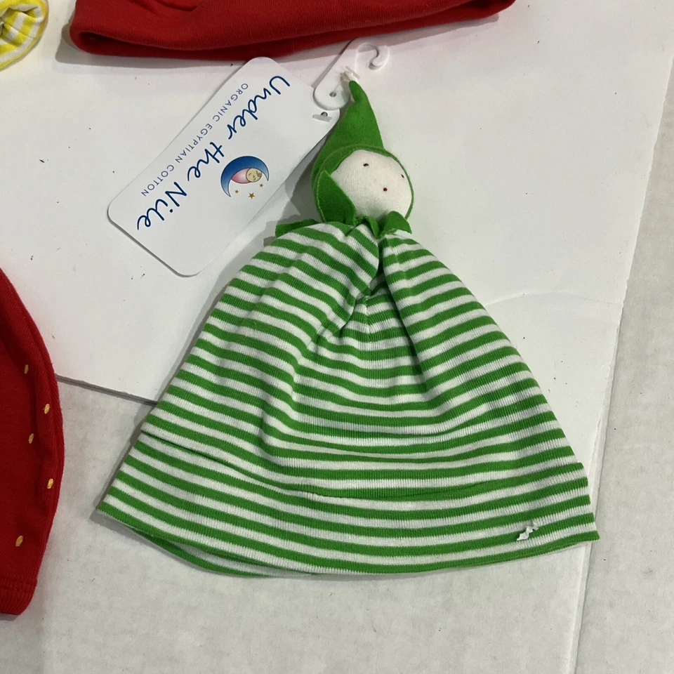 Under the Nile Caps Hats Unisex Baby 0-3M Organic Cotton Mixed Set Of 4 - Image 3 of 4