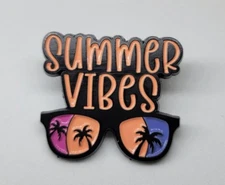 Sunglasses ~ Lapel Pin ~ Enamel & Metal ~ Summer Vibes Only