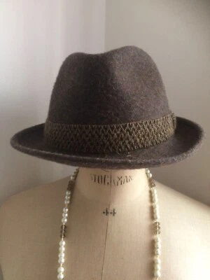 Ancien Chapeau Borsalino Laine Creation Jeunesse Taille 4 55 Vintage France - Photo 1/4