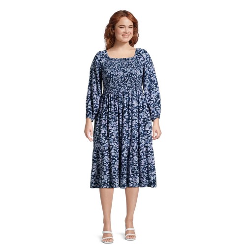 Terra & Sky Square Neck Smock Dress Size 2X