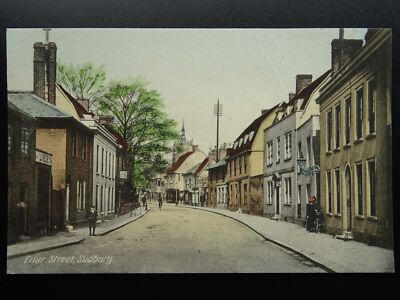 Suffolk SUDBURY Friar Street zeigt J. Rosenläden um 1906 Postkarte