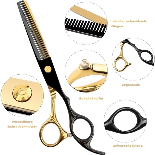 10er Profi Haarschere Set Edelstahl Friseurschere Effilierschere Haarschneider - Bild 7 von 20