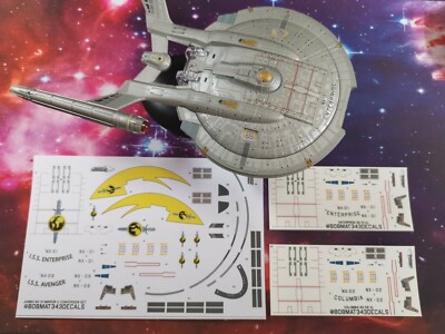 NUR AUFKLEBER - XL ISS ENTERPRISE NX-01 COLUMBIA NX-02!  - Star Trek Adler