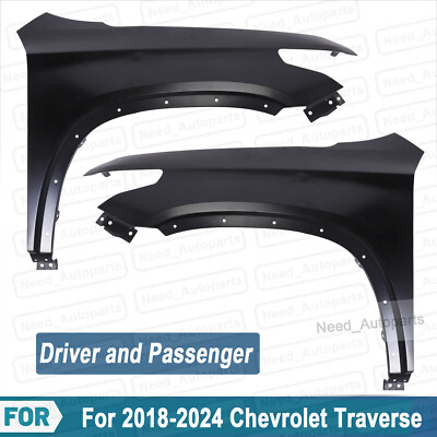 Fender Set For 2018-2024 Chevrolet Traverse Front Left & Right Primed Steel Pair