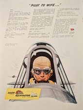 1943 WW2 Fighter Pilot Message To Wife Back Home, Nash Kelvinator