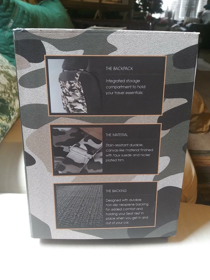 PILOT Automotriz SC-573 Ajuste Universal Camuflaje Asiento Chaleco SUV, Coches, Camiones Nuevo Foto 4 de 4