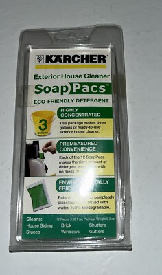 #ad KARCHER 12 Pack Soap Pacs Concentrated Exterior House Cleaner Pressure Washers $19.25