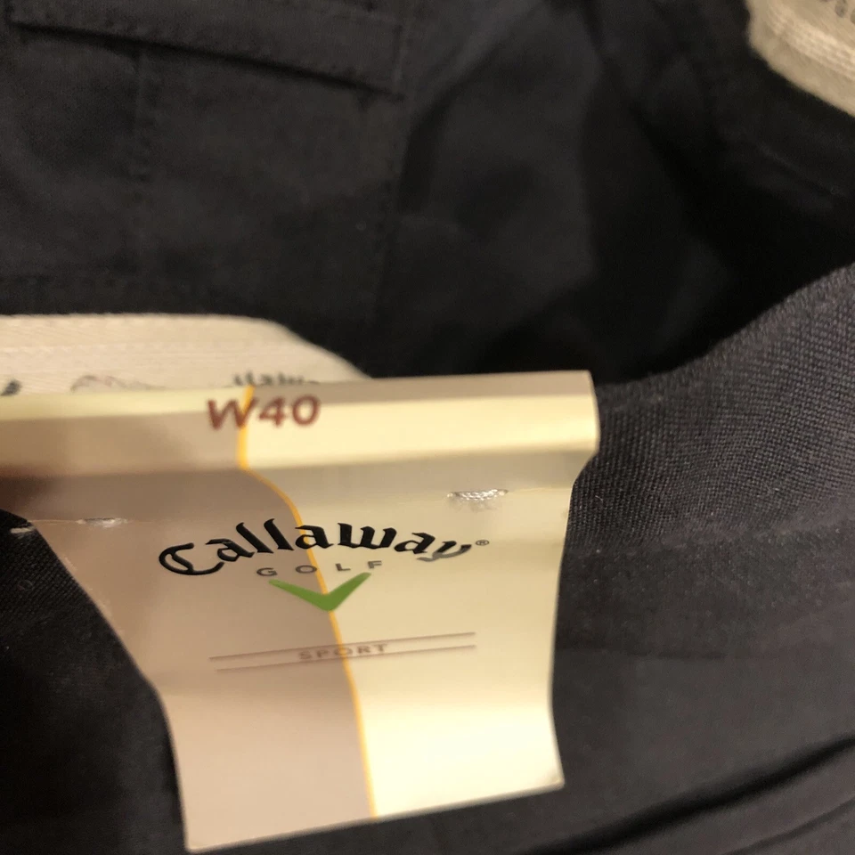 Pantalones cortos de golf Callaway Sport para hombre talla 40 plisados negros nuevos con etiquetas Foto 4 de 4