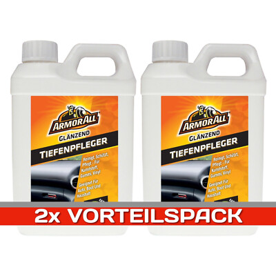 2x ARMOR ALL Auto Cockpit Kunststoff Reiniger Tiefenpfleger Vinyl glänzend 2L