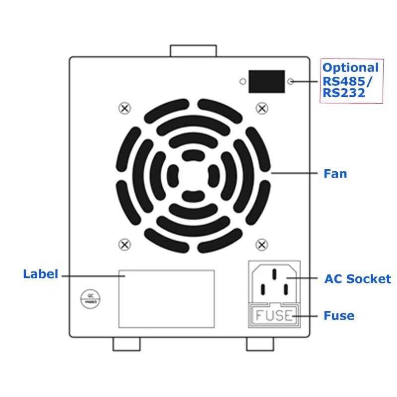 adjustable 0-62.00V 0-6.000A with MCU can MODBUS RS485/RS232/USB - Image 4 of 4