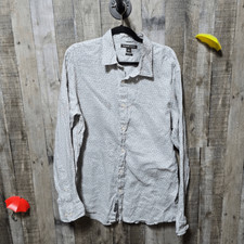 Michael Kors Grey Pattern Linen Dress Shirt