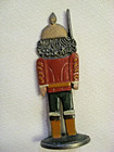 VTG German Kuhn Zinn Hand Painted Enamel Pewter Ornament Soldier with Gun — photo 2